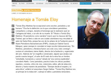 Homenaje a Tomás Eloy
