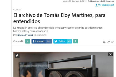 El archivo de Tomás Eloy Martínez, para entendidos