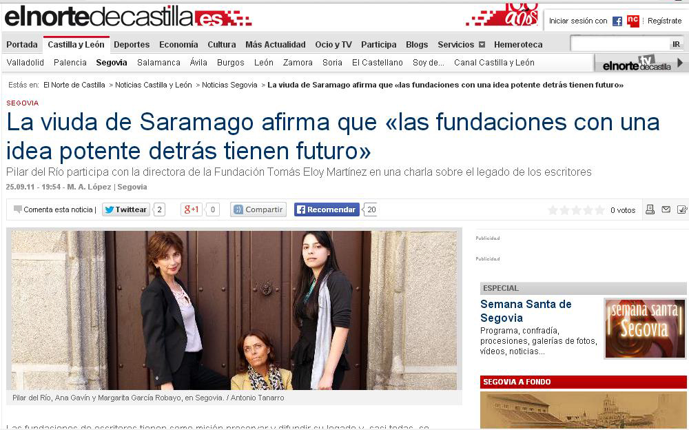 La viuda de Saramago afirma que «las fundaciones con una idea potente