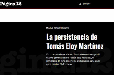 La persistencia de Tomás Eloy Martínez